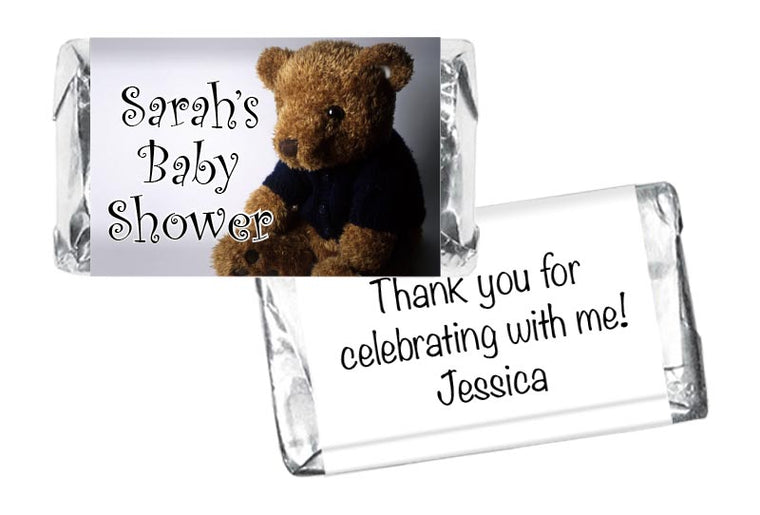 Teddy Bear Baby Shower Mini Bar Wrappers