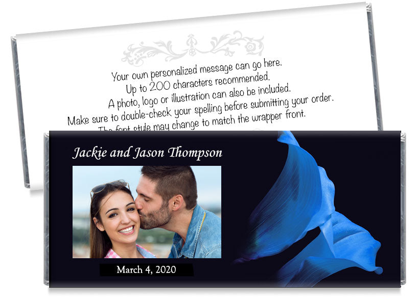 Tulip Save the Date Photo Wedding Candy Bar Wrappers