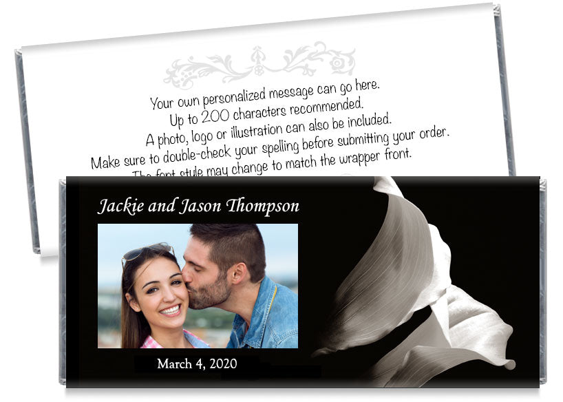 Blue Tulip Photo Wedding Candy Bar Wrappers