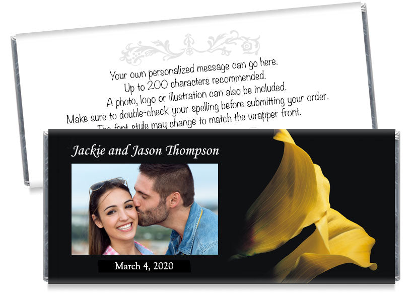 Tulip Save the Date Photo Wedding Candy Bar Wrappers