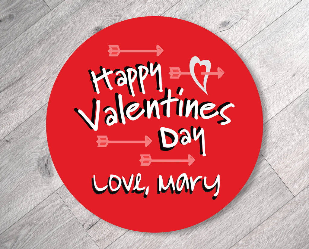 Happy Valentine's Day Personalized Valentine's Day Stickers